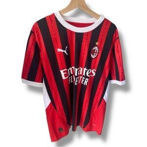 Puma 2024/2025 AC Milan Home Soccer jersey. Size XL.